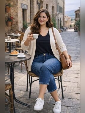 Sonoma Capri Jeans 18P Mid Rise Slim Ankle Plus Size Cropped Denim